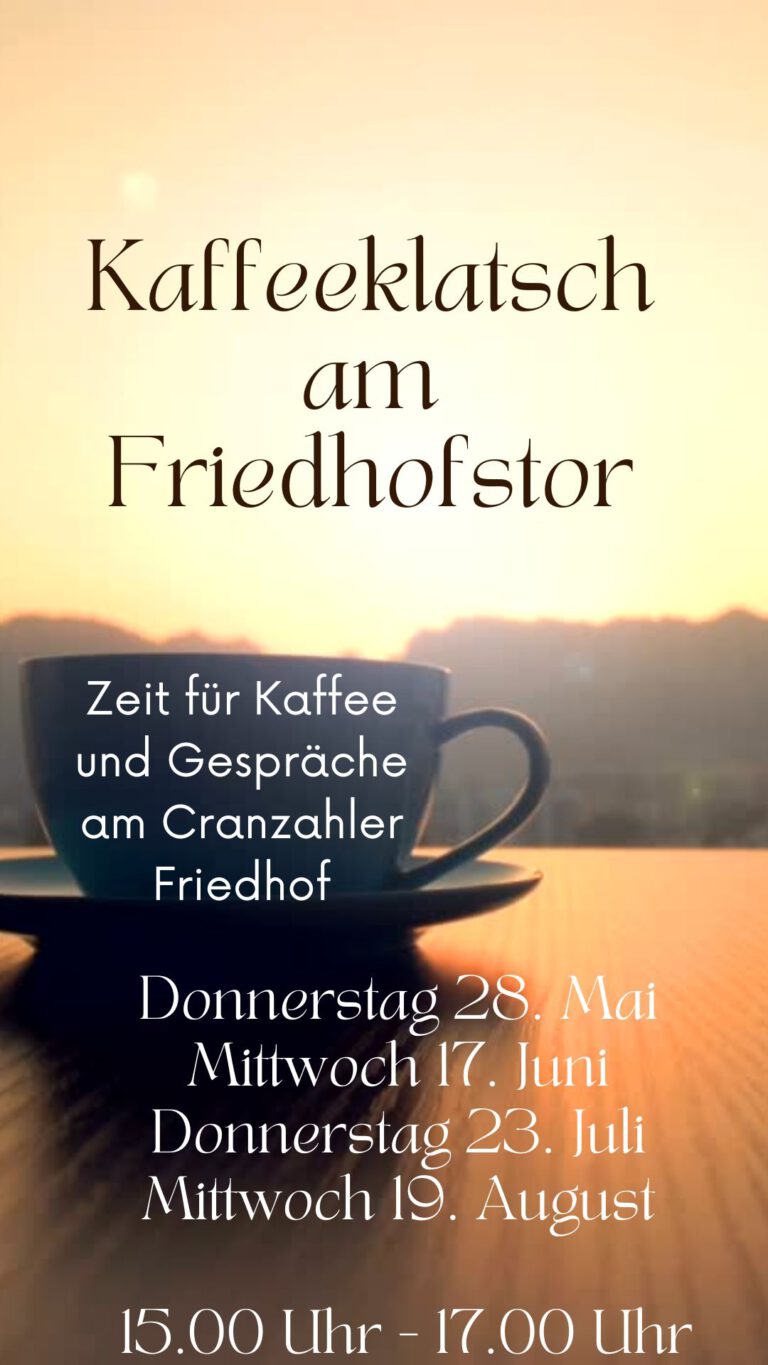 Kaffeeklatsch am Friedhofstor